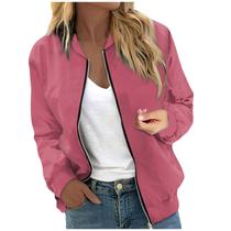 Jaqueta COTECRAM Zip Up Bomber Fashion Fashion Feminina Rosa Choque GG Jaqueta COTECRAM Zip Up Bomber Fashion Fashion Feminina Rosa Choque GG