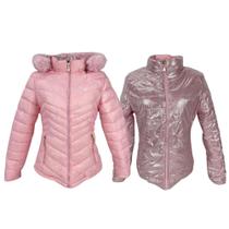 Jaqueta Country Feminina Os Moiadeiros Dupla Face Rosa