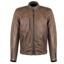 Jaqueta Couro Asw Topgun Marrom Motociclista Custom Racer