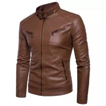 Jaqueta Couro Masculina Elegante Moderna Resistente