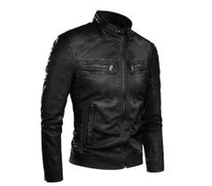 Jaqueta couro Masculina motoqueiro slim Jaqueta couro Masculina motoqueiro slim