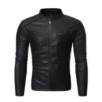 Jaqueta Couro Masculina Slim Forrada