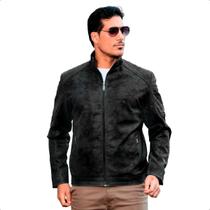 Jaqueta Couro Nobuck Masculina Forrada Blusa Casaco Impermeável Jaqueta Couro Nobuck Masculina Forrada Blusa Casaco Impermeável