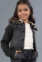 Jaqueta cropped em denim black Pakita Jaqueta cropped em denim black Pakita