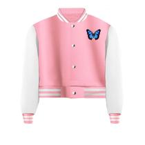 Jaqueta Cropped Moletom Borboleta Feminina Colegia Jaqueta Cropped Moletom Borboleta Feminina Colegia
