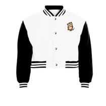 Jaqueta Cropped Moletom Coruja Feminina Colegial Jaqueta Cropped Moletom Coruja Feminina Colegial