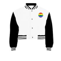 Jaqueta Cropped Moletom LGBT Feminina Colegial Jaqueta Cropped Moletom LGBT Feminina Colegial