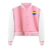 Jaqueta Cropped Moletom LGBT Feminina Colegial