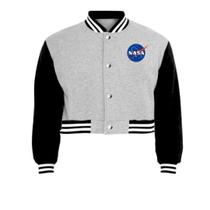 Jaqueta Cropped Moletom Nasa Feminina Colegial