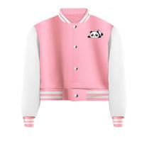 Jaqueta Cropped Moletom Panda Feminina Colegial Jaqueta Cropped Moletom Panda Feminina Colegial