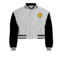 Jaqueta Cropped Moletom Sol Feminina Colegial Jaqueta Cropped Moletom Sol Feminina Colegial