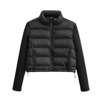 Jaqueta Curta De Algodão Estilo Europeu-Americano Para Mulheres Outono Inverno Fashion Versátil