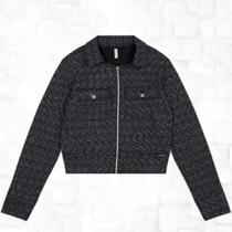 Jaqueta curta Feminino em Moletom