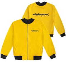 Jaqueta Cyberpunk 2077 Amarelo Moletom Bomber Gamer Bordado - Panda Nerd