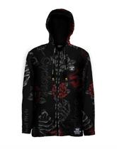 Jaqueta Cyclone Veludo Skull Roses