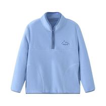 Jaqueta De Baseball Para Meninos E Meninas Com Gola Alta Em Fleece Espesso, À Prova De Vento, Para