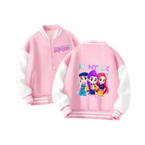 Jaqueta De Beisebol KPop Demon Hunters Huntrix Para Meninos E Meninas, Primavera E Outono, 4-14