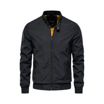Jaqueta De Beisebol Masculina Slim Fit Em Cor Sólida AIOPESON Casual Com Gola Alta Bomber De Alta Jaqueta De Beisebol Masculina Slim Fit Em Cor Sólida AIOPESON Casual Com Gola Alta Bomber De Alta