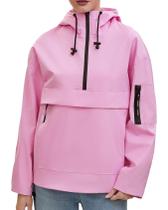 Jaqueta de chuva PUFFIT Jaqueta de chuva feminina impermeável rosa morganita Jaqueta de chuva PUFFIT Jaqueta de chuva feminina impermeável rosa morganita