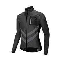 Jaqueta De Ciclismo Refletiva À Prova De Vento Azul Marinho WOSAWE MTB Jersey Impermeável Para