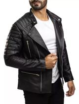Jaqueta De Couro 100% Legitimo Masculina Básica Moto Classic Biker