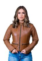 Jaqueta de Couro Bela Caramelo Jaqueta de Couro Bela Caramelo