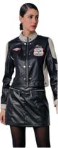 Jaqueta de couro biker MAMÔ Jaqueta de couro biker MAMÔ