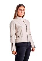 Jaqueta de Couro BX Marfim