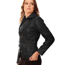 Jaqueta de Couro Feminina Charlotte Jaqueta de Couro Feminina Charlotte