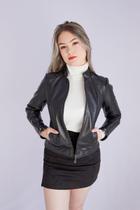 Jaqueta de Couro Feminina - Model Metalassê Jaqueta de Couro Feminina - Model Metalassê