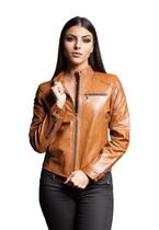 Jaqueta de Couro GP Caramelo Jaqueta de Couro GP Caramelo