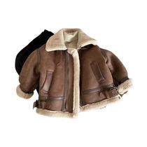 Jaqueta De Couro Grossa Para Meninos E Meninas Com Capuz E Gola De Pelúcia Quente Para O Inverno Jaqueta De Couro Grossa Para Meninos E Meninas Com Capuz E Gola De Pelúcia Quente Para O Inverno