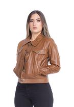 Jaqueta de Couro Isa Caramelo Jaqueta de Couro Isa Caramelo