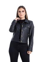 Jaqueta de Couro Isa Preta Jaqueta de Couro Isa Preta