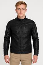 Jaqueta De Couro Masculina Elegante Moderna Resistente Reforçada