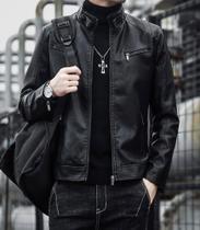 Jaqueta De Couro Masculina Executivo Moderna Slim Moto Frio