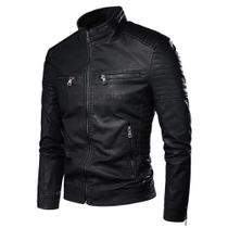 Jaqueta de couro Masculina Forrada Motoqueiro EXTRA G -KRAYANI