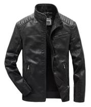 Jaqueta de couro Masculina Preta - M Jaqueta de couro Masculina Preta - M