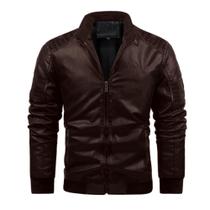 Jaqueta De Couro Masculina Slim Elegante moderna