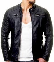 Jaqueta de couro masculina Slim fit- G - Blessed
