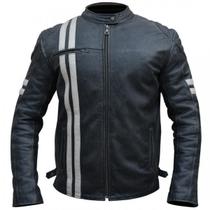 Jaqueta de Couro Motociclista Old School - Racing Rabbit