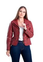 Jaqueta de Couro UB Vermelho Jaqueta de Couro UB Vermelho