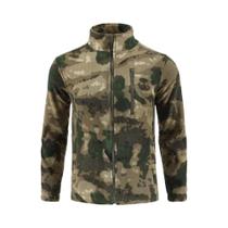 Jaqueta De Fleece Camuflada Dupla Face, Cardigã Tático Quente Para Montanhismo Ao Ar Livre