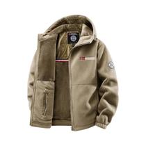 Jaqueta De Inverno Masculina Em Fleece, Acolchoada, Com Capuz, Quente, Casual, Tática, Para Esqui Na