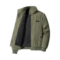 Jaqueta De Inverno Masculina Grossa E Quente Com Forro De Fleece, Casaco À Prova De Vento Para