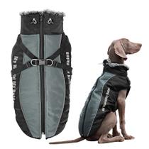 Jaqueta de inverno para cães Didog impermeável com arnês removível