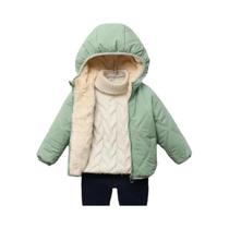 Jaqueta De Inverno Para Meninas E Meninos, Casaco De Veludo Grosso De Lã Para Crianças De 1 a 6