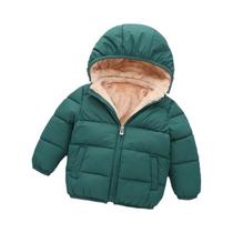 Jaqueta De Inverno Para Meninos E Meninas Com Capuz De Desenho Animado, Casaco Quente De Pluma Para