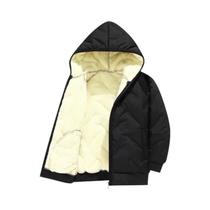 Jaqueta De Inverno Para Meninos E Meninas Com Forro De Veludo, Casaco Grosso De Algodão Com Capuz,