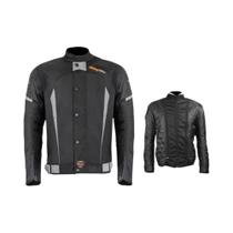 Jaqueta de Inverno para Motocicleta Impermeável com 5 Protetores e Forro Quente Removível JK-37 Jaqueta de Inverno para Motocicleta Impermeável com 5 Protetores e Forro Quente Removível JK-37